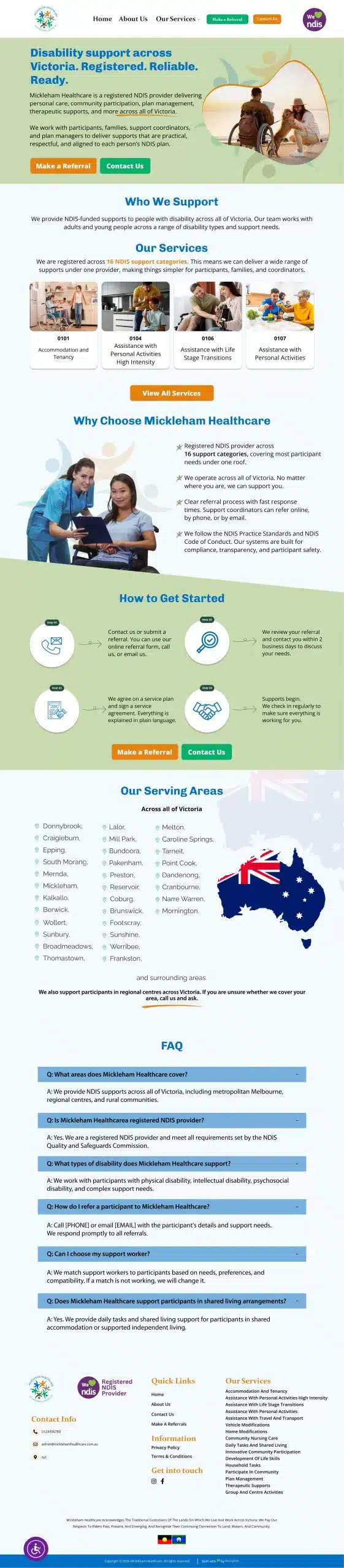 NDIS compliance website Australia