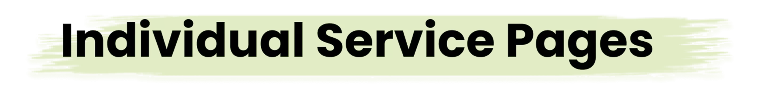 Individual service pages