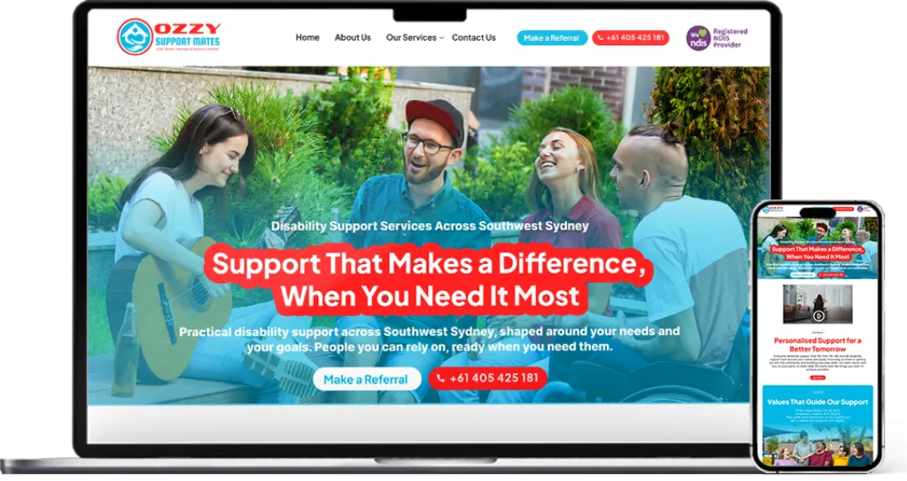 ozzy support website responsive