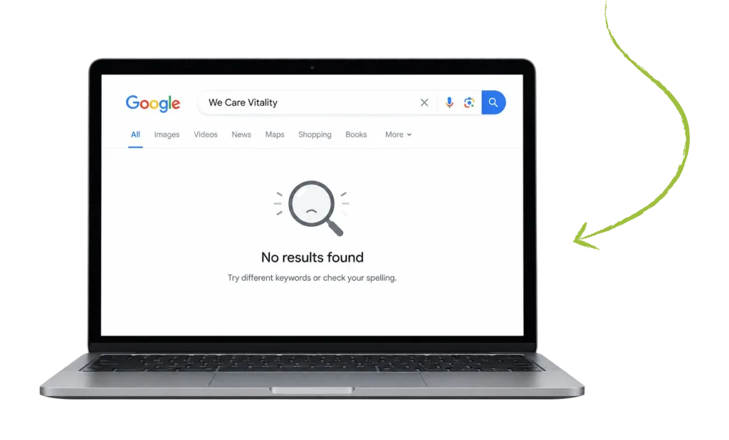 wecare vitality at desktop google search
