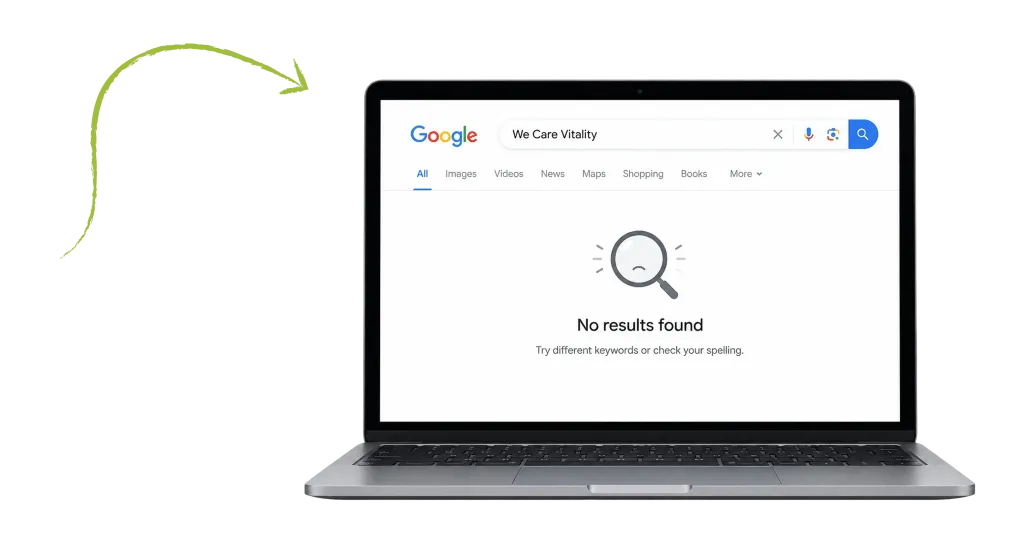 wecare vitality at desktop google search